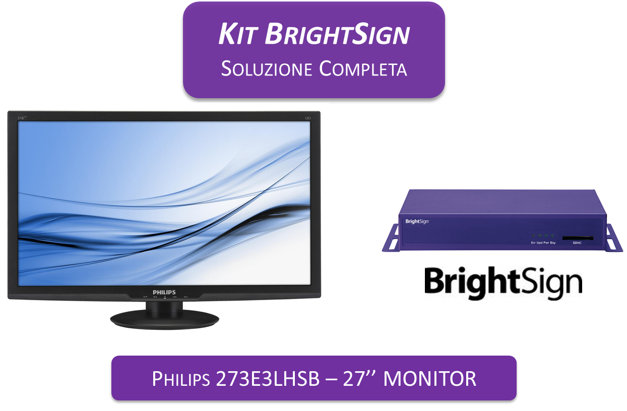 Display Plus BrightSign HD1010 - Philips 27" - Clicca l'immagine per chiudere